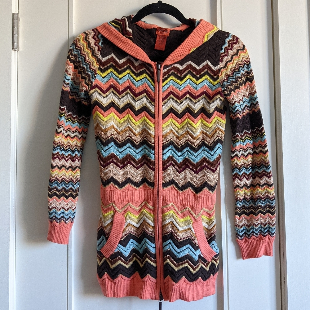 Missoni for Target hooded zip cardigan